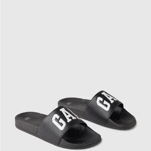 GAP Black Slides with Logo Mens Large Size 10-11
